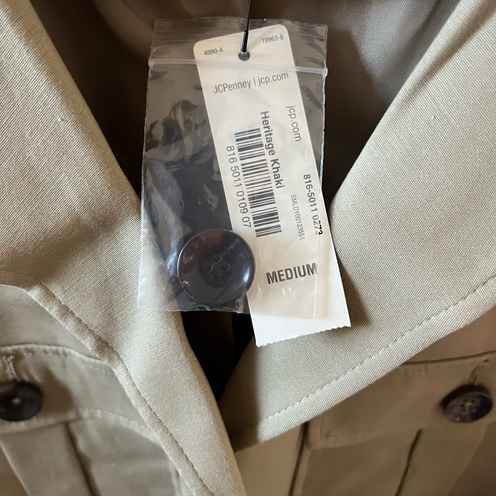 Worthington Women’s Jacket | Size M | Heritage Khaki | Belted | New With Tags - Picture 8 of 16